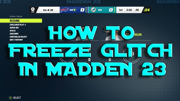 HOW TO FREEZE GLITCH IN MADDEN 23