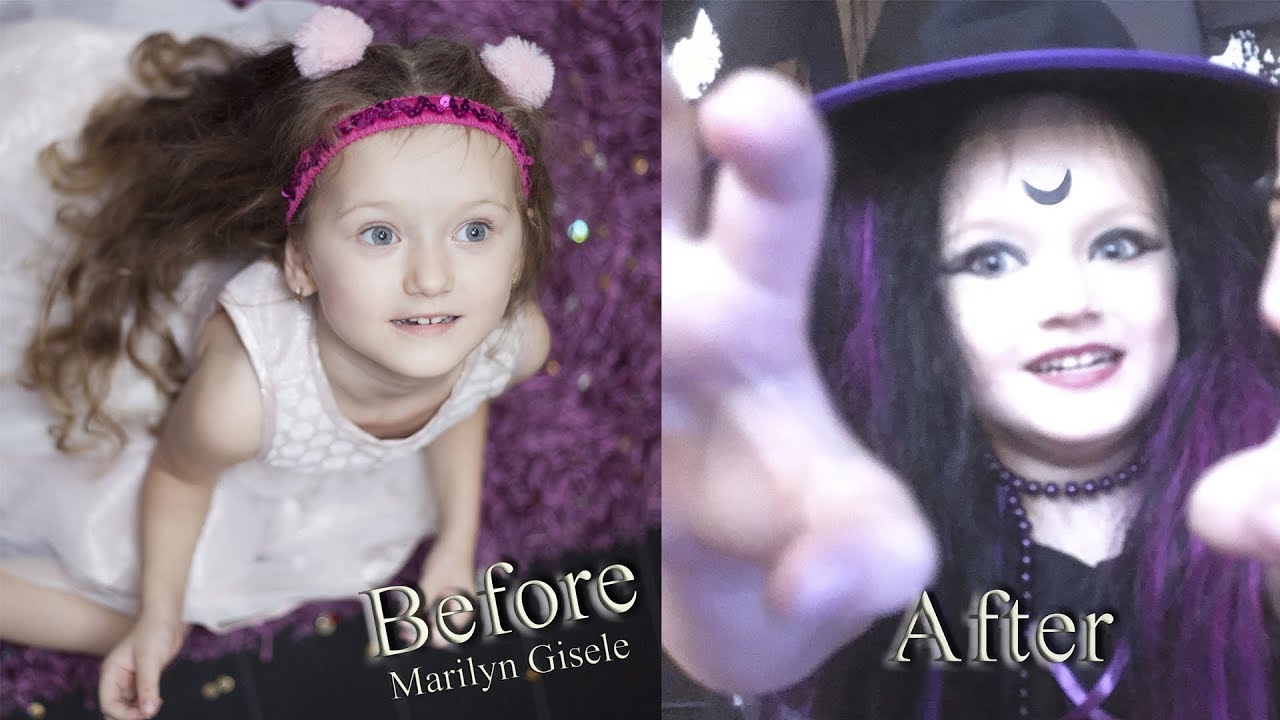 Gothic Witch HALLOWEEN PARTY For Kids Makeup Tutorial Costume