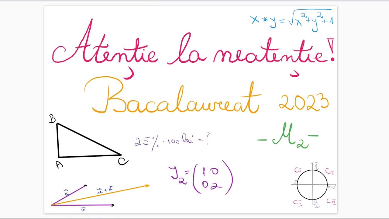 Atentie la Neatentie - Bacalaureat 2023 - M2