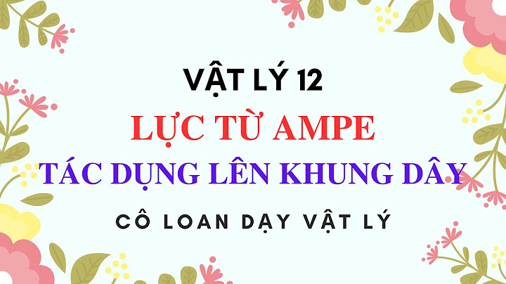 Bài tập về lực từ tác dụng lên khung dây