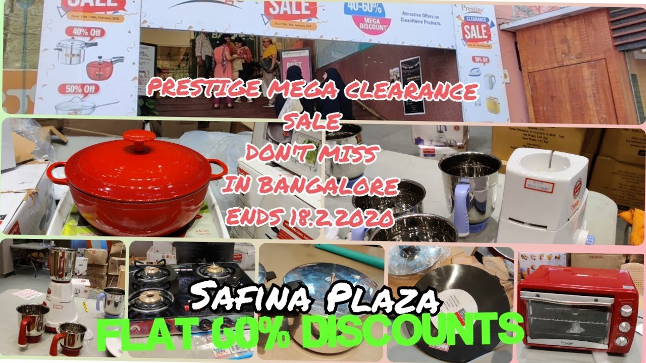 prestige Mega Clearance Sale 2020 in Bangalore || Flat 60% Discounts || Dont Miss Bangaloreans ||