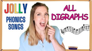 Jolly Phonics DIGRAPH Songs | Fun Songs with Lyrics & Actions