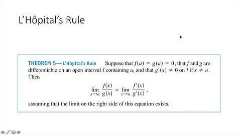 7.5 Indeterminate Forms and L