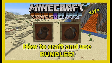 How to make and use BUNDLES in Minecraft 1.17+ 20w45a snapshot Tutorial