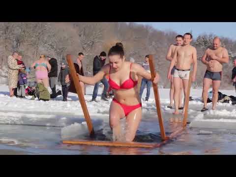 Beautiful Russian Ladies on Orthodox Epiphany bathing 2022 Day 3