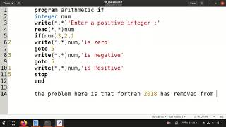 [ForTran 13]Arithematic If Statement in ForTran