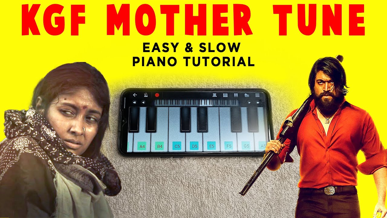 KGF Mother Tune  Sabse Bada Yodhaa  KGF  Easy  Slow Piano Tutorial   Shorts  KGF  KGFMotherTune