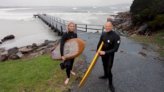 Point break in rare swell