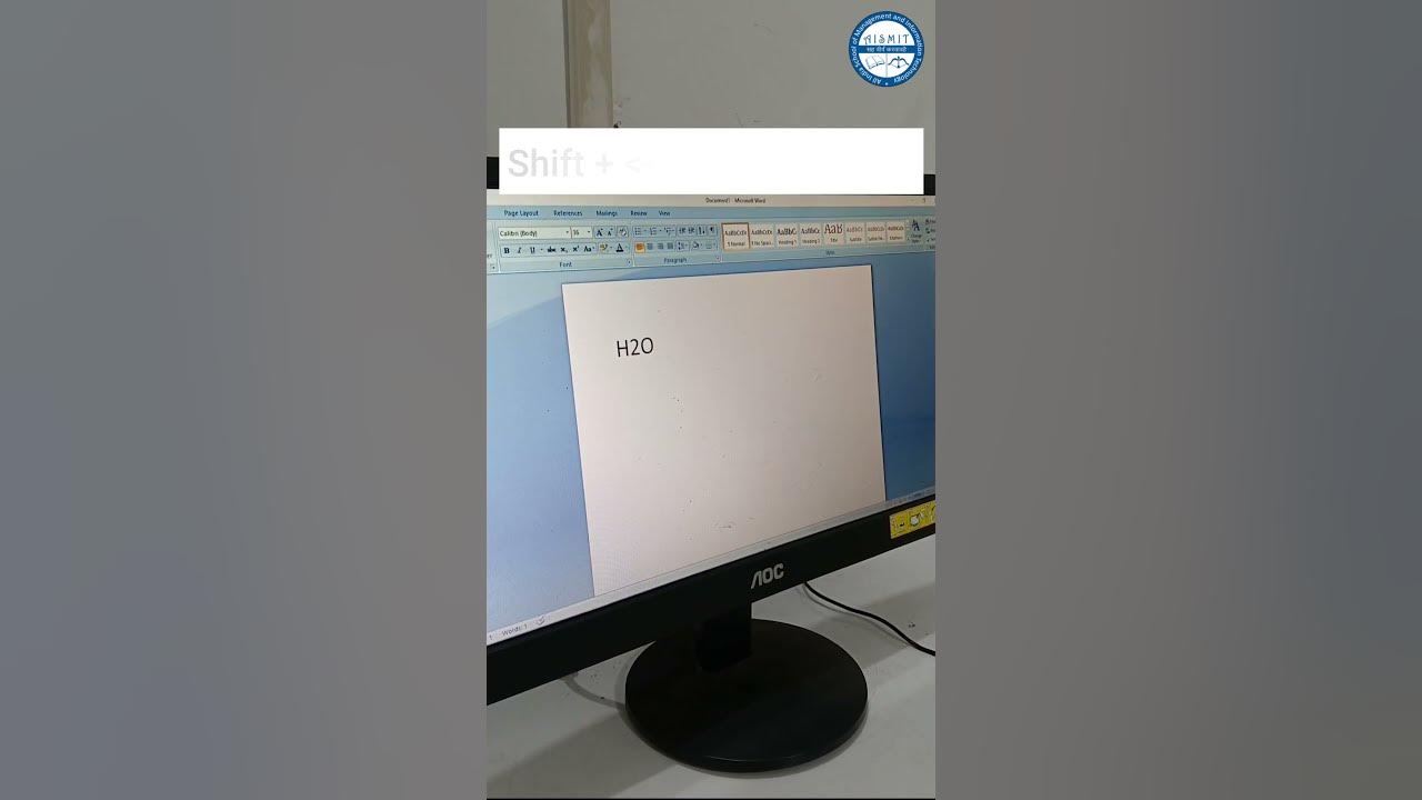 How to type Subscript Using Keyboard Shortcut #MSWord #KeyboardShortcut ...