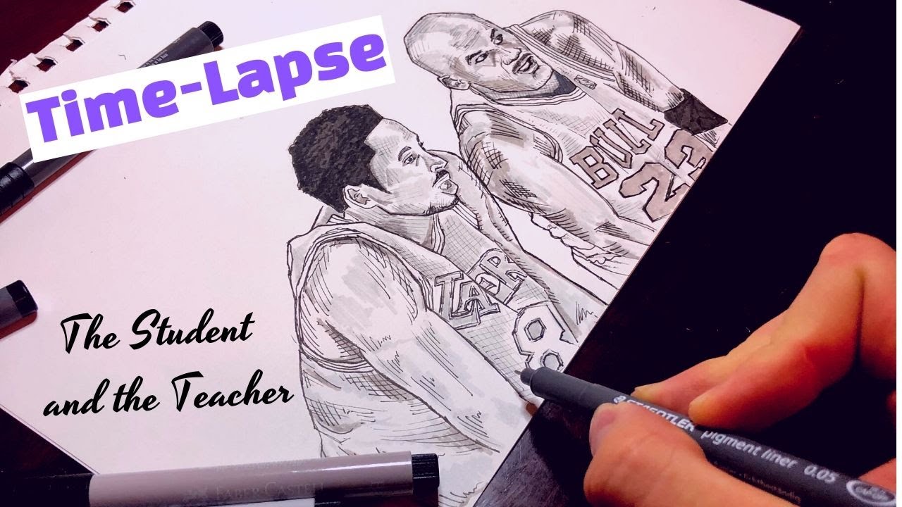 Drawing KOBE BRYANT and Michael Jordan - YouTube