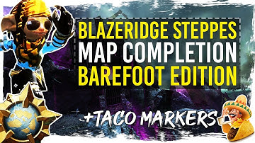 Guild Wars 2 - Blazeridge Steppes Map Completion with TacO Markers