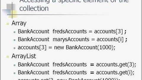 Arrays VS Array List