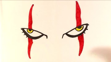 How to Draw Pennywise Eyes - It - Drawing Lesson