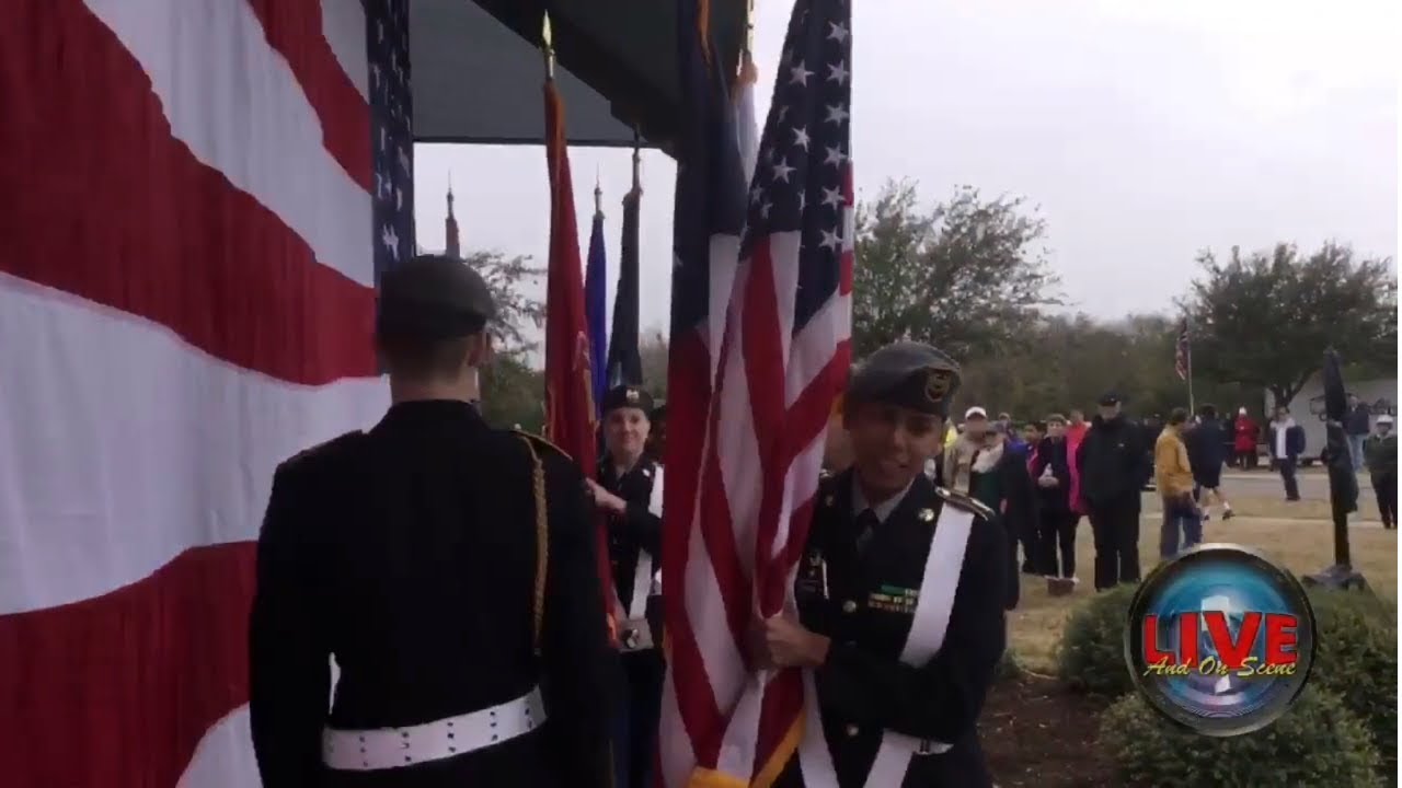 Mac Arthur H.S. JROTC Retires Colors 2017 Wreaths Across America San Antonio, TX YouTube