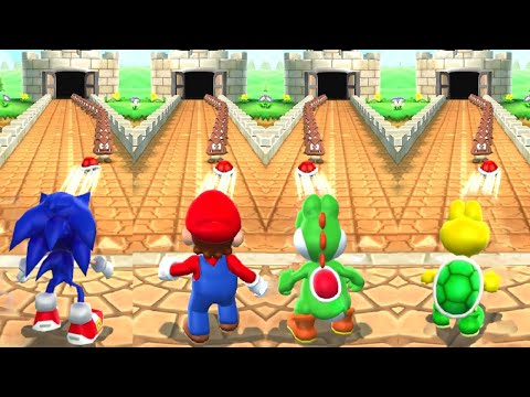 Mario Party 9 Step it Up - Sonic vs Yoshi vs Mario vs Koopa Troopa (Master CPU)