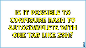 Is it possible to configure bash to autocomplete with one tab like zsh? (2 Solutions!!)
