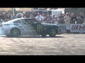 Justin Pawlak and Vaughn Gittin Jr. Formula Drift demo in Ford Mustang at SEMA