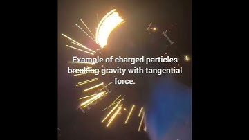 Example of how spinning charged particles overcome gravitational force.