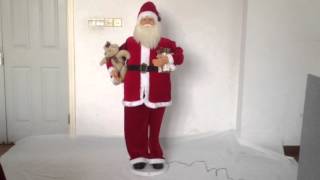 58'' Red Music Motion Move Santa Claus Doll Xmas Decor Collect Sensor SA58092
