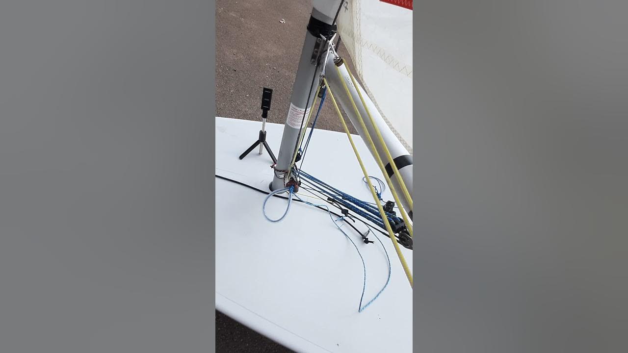 laser dinghy outhaul YouTube