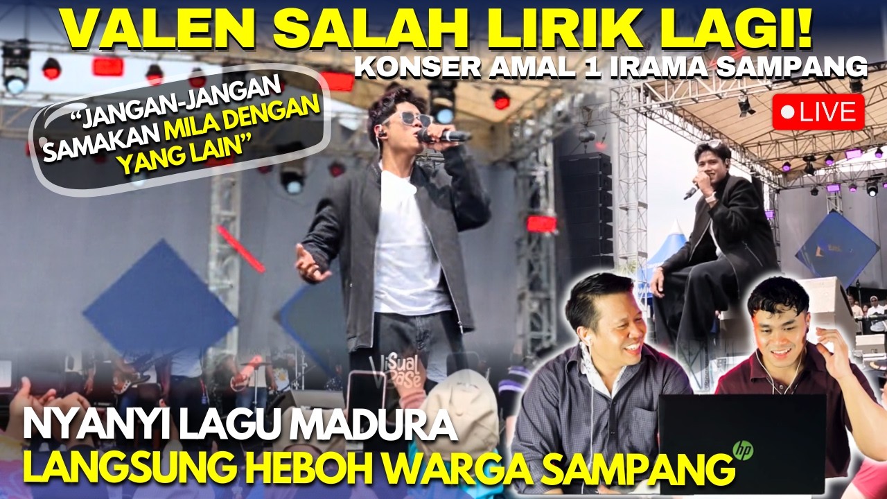 Menggelegar! Valen Bawakan Lagu Madura "Milikku" Heboh Masyarakat Madura Konser Amal 1 Irama Sampang