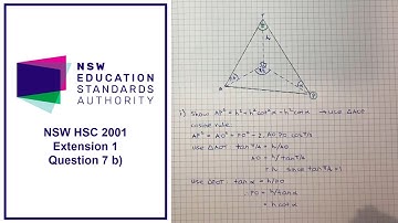 How to answer Q7 b) of the 2001 HSC Mathematics Extension 1 exam