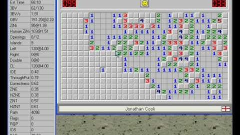 Minesweeper Expert, Laptop Touchpad, Non Flag: 61.43 seconds (Fail)
