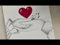 Holding Hands pencil Sketch | Romantic Couple holding hands | how to draw