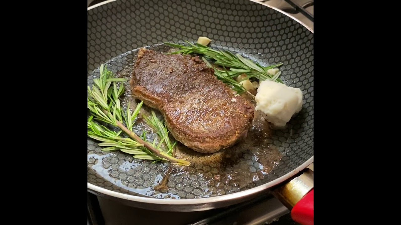 How to make Ribeye / Sirloin meat beef steak well doneكيفية عمل ستيك