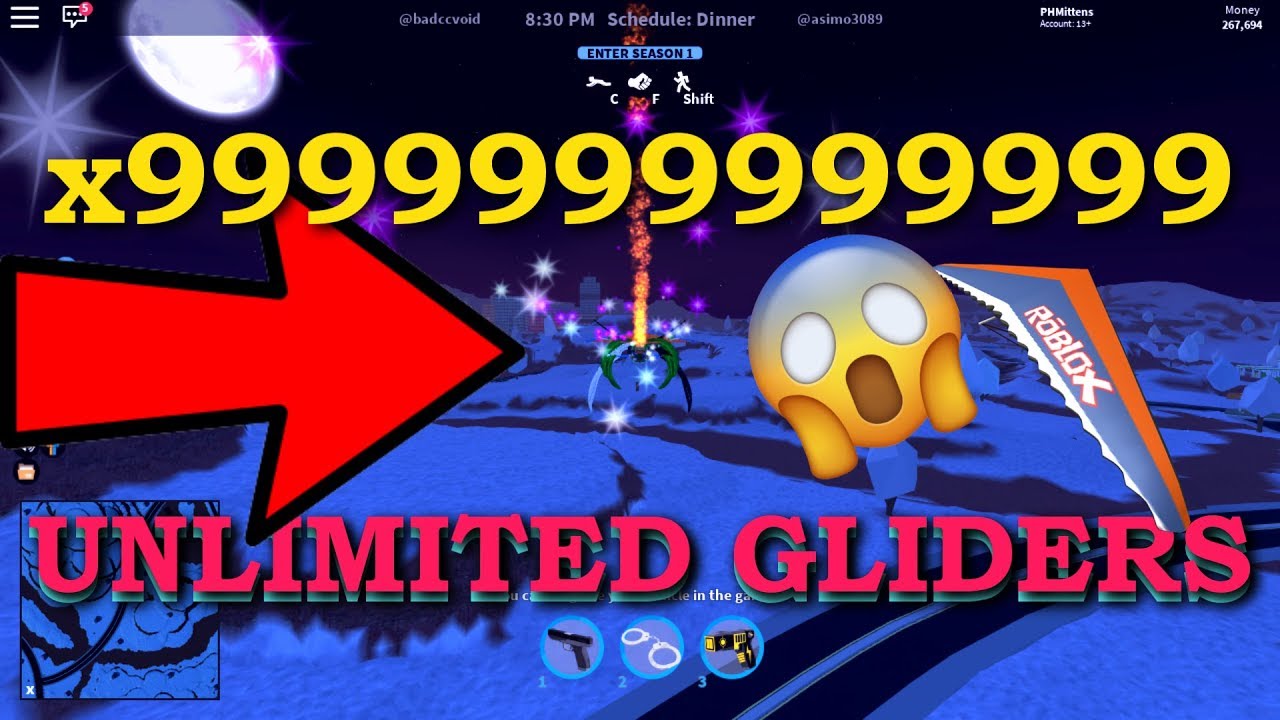 Working Glitch Unlimited Gliders In Jailbreak How To Watch Youtube - roblox battles russoplays sabrina brite secret channel