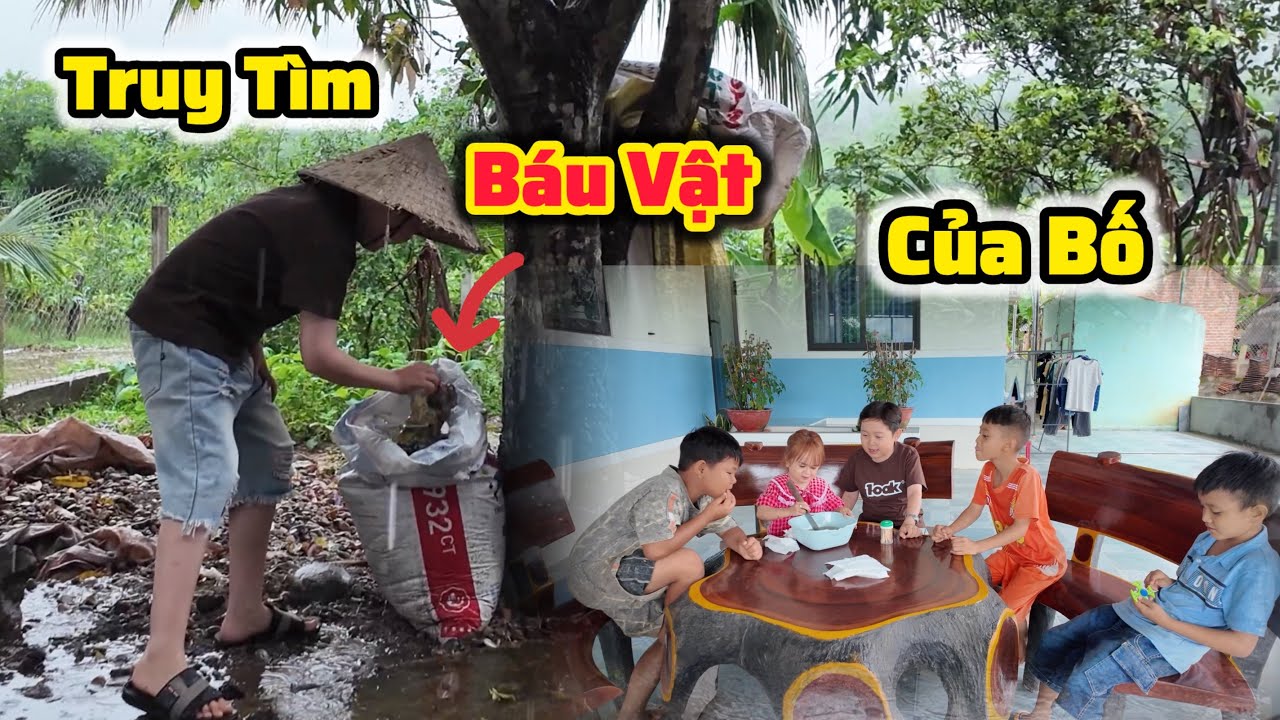 Tài Tí Tẹo Tìm “Kho Báu” Của Bố Trong Mưa - Và Trật Vật Thử Thách Đổ Rau Câu Của Chị Huyền Hrê 