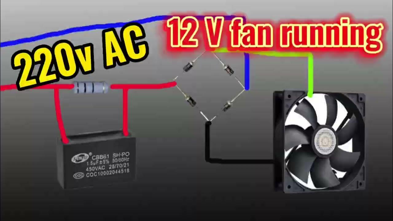 I Operated It. How to Make a 12v PC Fan running from 220v Grid. diy