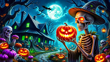 🎃 Best HALLOWEEN Background Music 2025 👻 Spooky Witch Skeleton ~ Haunted Halloween Ambience