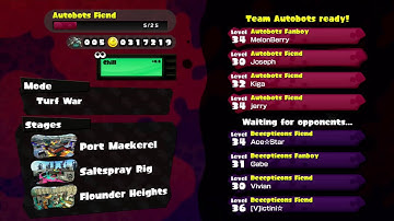 Splatoon SplatFest #4: Autobots vs. Decepticons.
