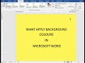 Apply Background in Word