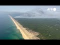IMAGES | Vues aériennes de la presqu'île du Cap-Ferret menacée par les flammes