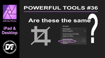 iPad and Desktop beginner Affinity Photo tutorial explaining resize canvas vs crop tools.