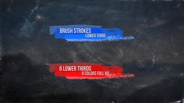 Brush Strokes Lower Third Stock Motion Graphics