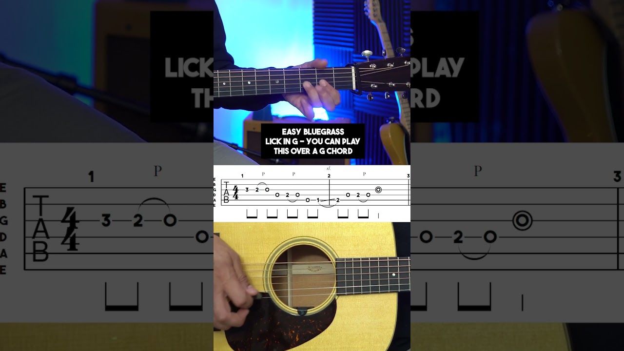 Learn This Easy Bluegrass Lick in G (With TAB!)