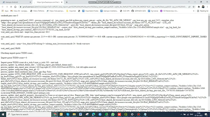How to get Live lInk for Report generation  Azenqos