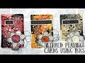 Process Video | Altered playing cards with gesso and inks