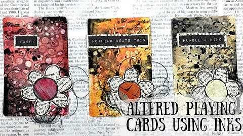 Process Video | Altered playing cards with gesso and inks