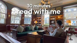 read with me at a hotel library (30 minutes ambient reading)