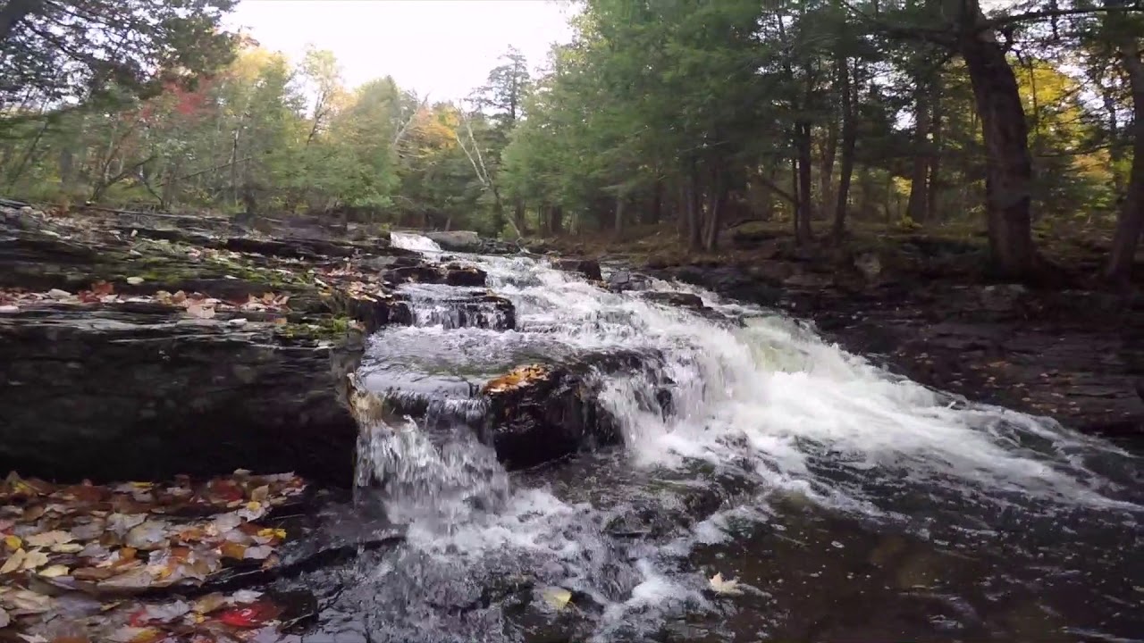 Michigan waterfall BLACK SLATE RIVER FALLS Skanee YouTube