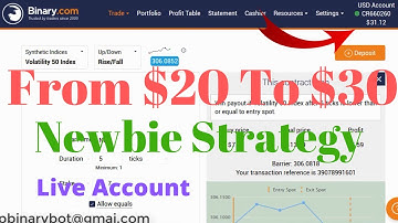 Unique Binary.com Strategy - Index Manual Strategy | Improved Manual Strategy, Live Account