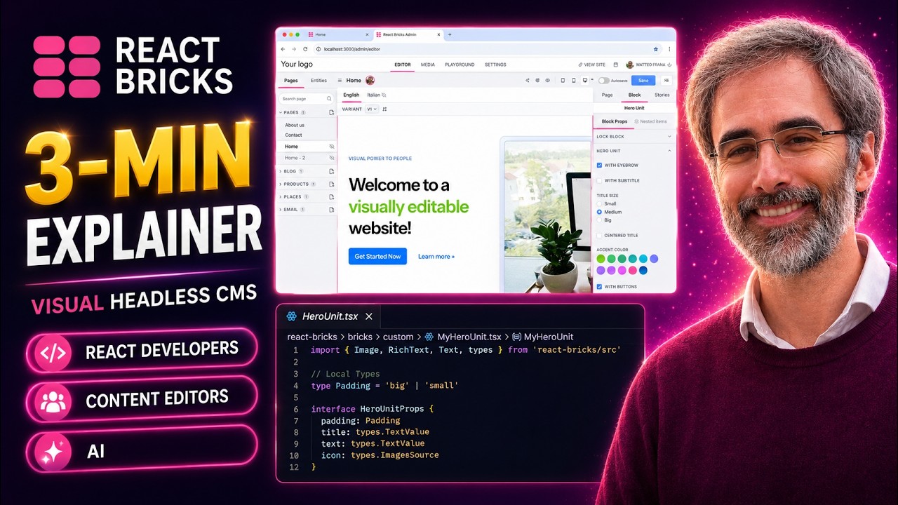 React Bricks in 3 Minutes: the Visual Headless CMS for React Developers ...