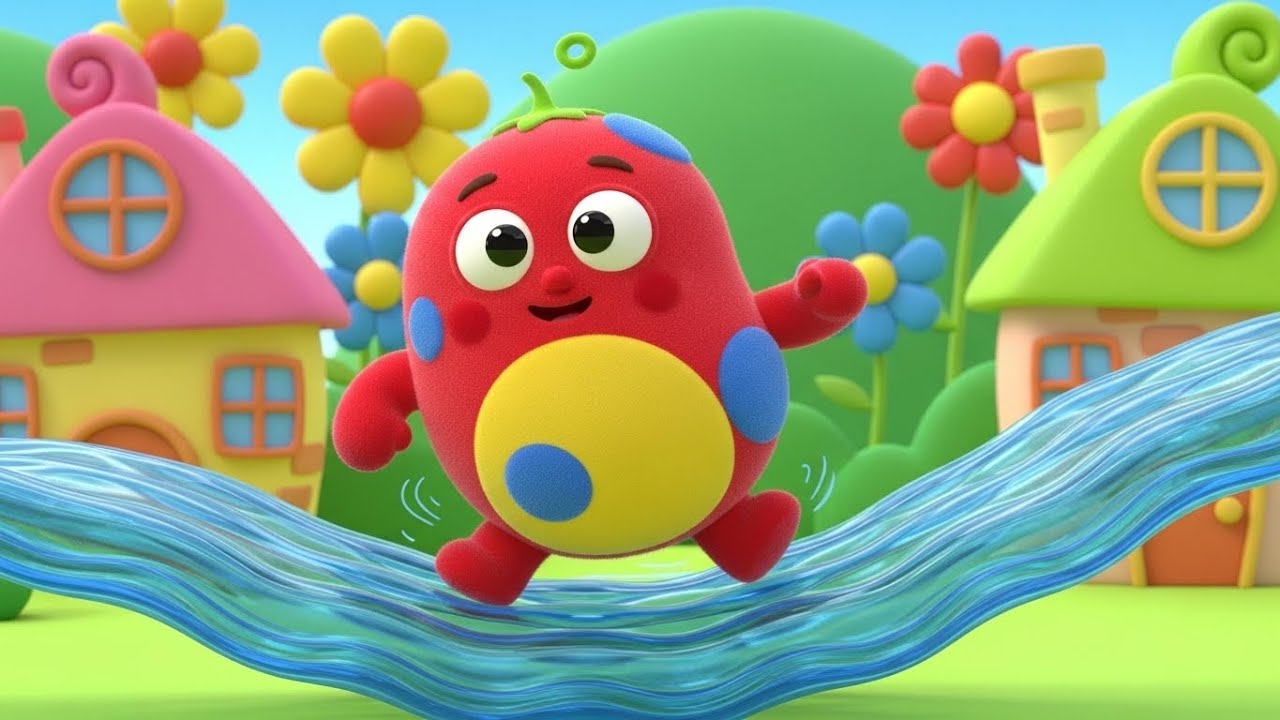 Em Fall Guys, Wobbly Bean Caiu da Pista AV1 | Canção Infantil Divertida | Rimas para Crianças