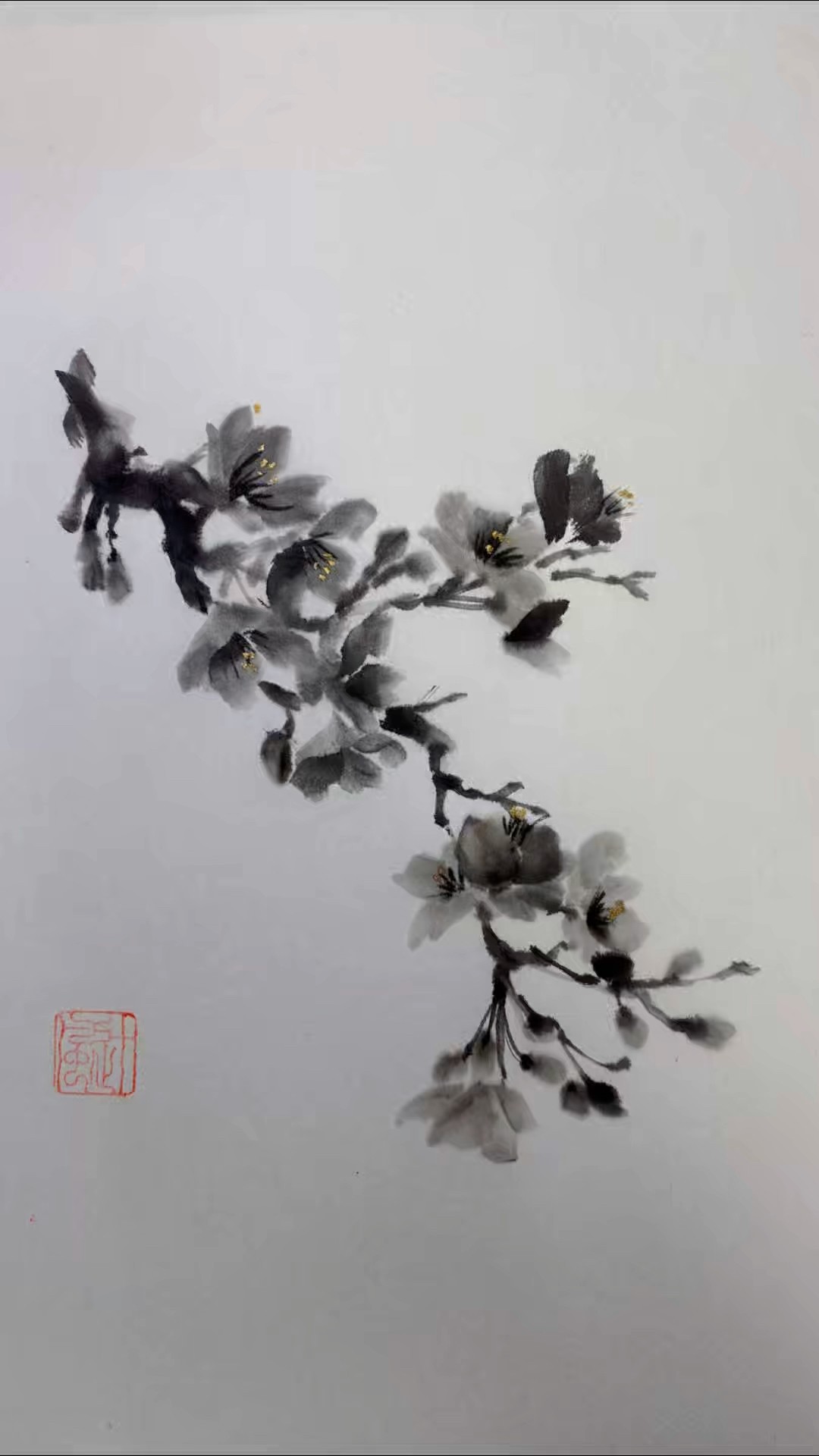 桜の水墨画 | Watch Sakura Bloom in Ink 🌸 | Japanese Sumi-e - YouTube
