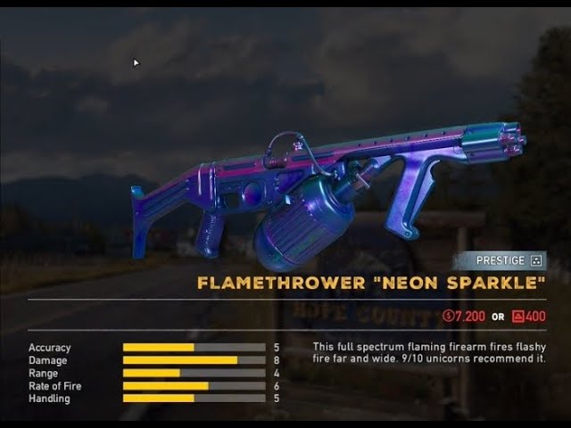 Far Cry 5 - "Neon Sparkle" Flamethrower ( Prestige) - Youtube