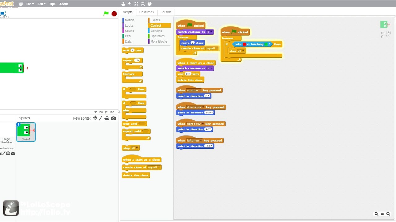 Snake on scratch – The Code Creator